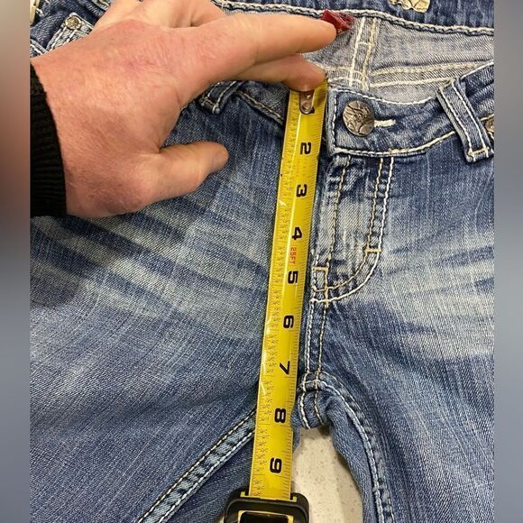 BKE 28x31.5 Stella Stretch Low Rise Distressed Bootcut Denim Jeans - Picture 4 of 10